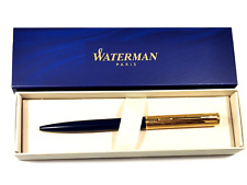 24 Karat Vergoldet Waterman Allure DLX dunkel Blau Kugelschreiber Gold
