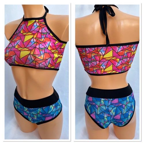 Halbfarbiges rave outfit - halbfarbiges,