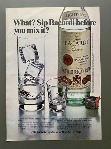 Bacardi puerto rican rum 70s - rican,