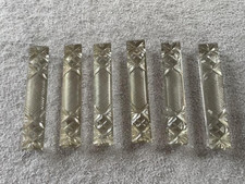 6 Vintage Glas Möbelgriffe