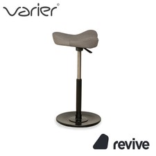 Varier Move Compact Stoff (Revive 164) Hocker Sessel Grau Basis Esche Schwarz