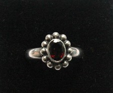 Alter Granat Ring Silber 925