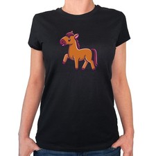 Damen T-Shirt Pferd Comic