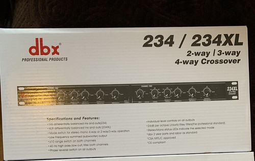 Dbx 234 stereo 4 - dbx, 2/3/4-wege