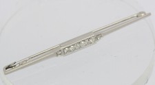 ♦♦ Ansteck Nadel in 18 kt 18k 750 er Weiß Gold mit Brillanten Diamanten Brosche