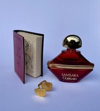 GUERLAIN Samsara edle Vintage-Miniatur mit Büchlein und Goldklammer in OVP