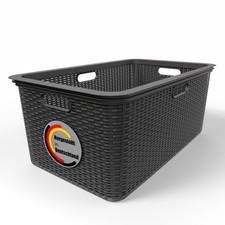 Wäschekorb 59x39x26 cm Rattan