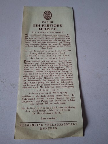 Altes lesezeichen papini - altes,