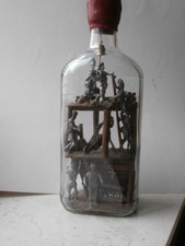 Miniaturbergwerk Eingericht in  der Flasche   Handarbeit Erzgebirge Volkskunst 