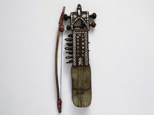 traditionelle musical instrument Sarangi mother-of-pearl inlay Afghanistan 25-2