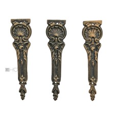 Bronze Möbel Beschlag neo Barock antik Möbelbeschlag 9.7 cm 3er Set