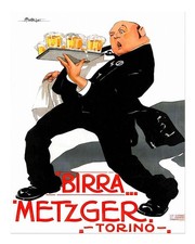 Vintage Bierwerbung Wandkunst
