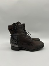 Mjus Damen Lederstiefel Elegant Grau EUR 40