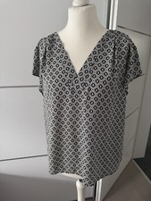 H&M ~ Bluse,Damen, Tunika?schwarz/weiss, Gr. 46