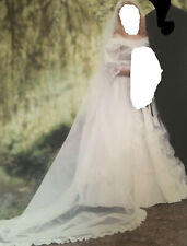 Brautkleid Shantungseide Gr. S, Schleier + Handschuhe LILLY Brautmoden v. 1991