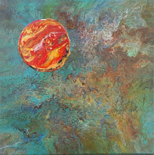 Original acrylbild fluid - acrylbild,