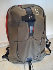 HAGLÖFS Rucksack olivgrün m. orangen Applikationen - neuwertig