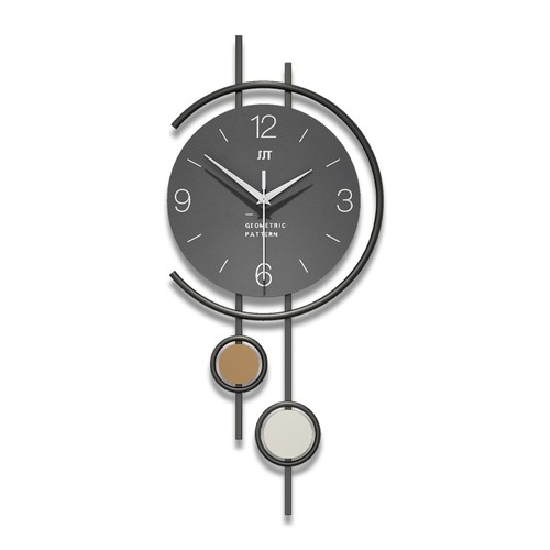 Moderne graue wanduhr - cm,