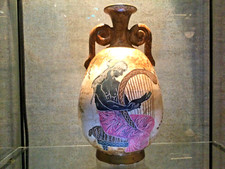 Griechische Keramik-Vase, Griech. Mythologie Malerei , 28x16cm, TOP-Zustand !