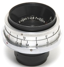 Zeiss Jena for Contax II Biogon 2.8/3,5cm red T lens