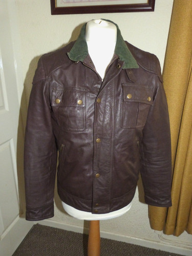 Herren braune lederasos - lederasos, jacke