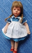 Kathe Kruse Puppe von 1956 mit braunen Zöpfen (Mimmerle 35 cm)