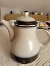 Arzberg Porzellan 4000 Donau Varna Kaffeekanne Restposten brauner Rand