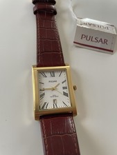 Pulsar  Herren Armbanduhr braun Lederarmband NEU