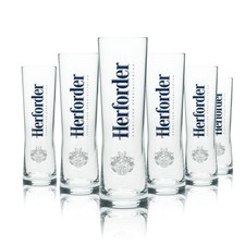 6x Herforder Bier Glas 0,2l