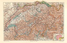 Schweiz historische Landkarte