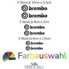 Aufkleber passend für Brembo Bremssattel Set1 Auto Motorrad Sticker 6x 6 8 10 cm