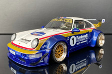 Porsche 911 964 RWB Rothmans echt Alufelgen BBS Design Tuning Modelauto 1:18