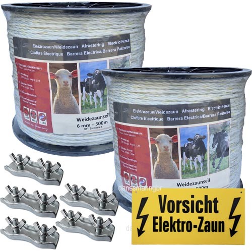 1000m weidezaunseil 2x - 1000m,