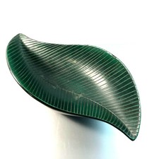 Hjördis Oldfors Keramik Schale für Upsala Ekeby UE Sweden Blatt grün 50er