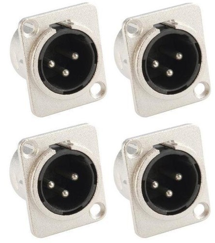 Xlr einbaubuchse male - 4,