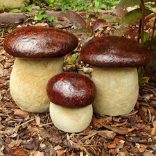 GartenDeko Stein Pilze Statuen