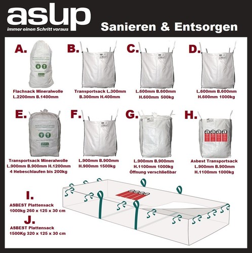 Big bag pack asbest platten - bag,