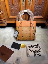 MCM Aren Shopper Small Cognac