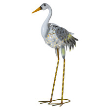 STAR TRADING LED-Solarleuchte Heron Reiher-Figur Gartenlampe Außenbeleuchtung 