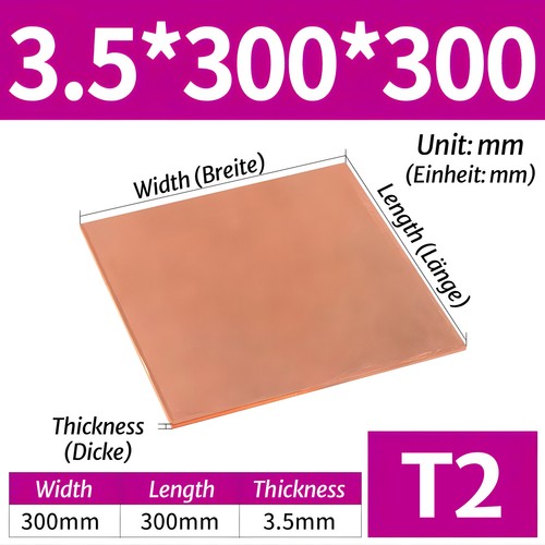 Kupferblech 3mm 0 5mm - 0,3mm, 0,5mm