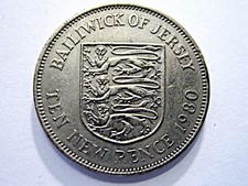 Jersey  Ten New Pence  1980