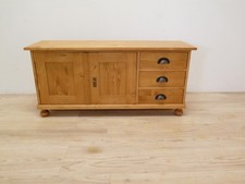 schöne kleine Landhaus Kommode-Lowboard mit Muschelgriffen in Weichholz