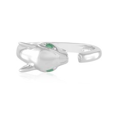 Sambia smaragd panther - smaragd, silber