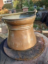Kupfer Topf Kessel Alt Antik Kunst Deko Garten Metall