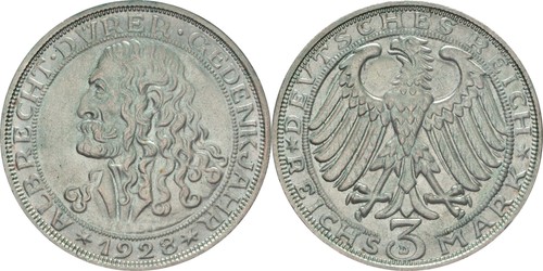 Reichsmark 1928 dürer - 3,