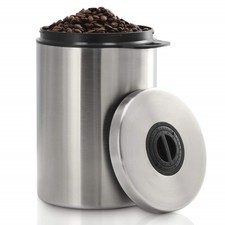 Kaffeedose Edelstahl 1kg Luftdicht Vorratsbehälter Aromadeckel Aromadose Kaffee