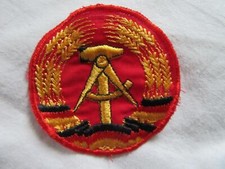 DDR Aufnäher Patch Emplem ca. 7cm,Hammer-Zirkel-Ährenkranz neuwertig,gestickt