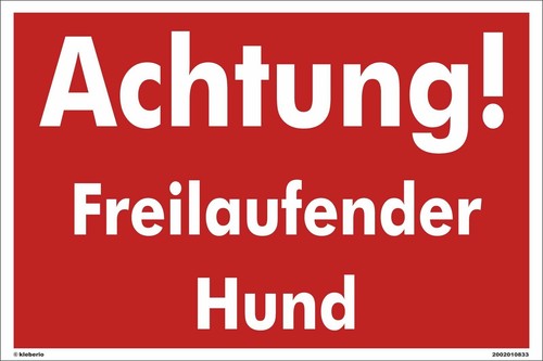 Schild cm achtung - schild, 30