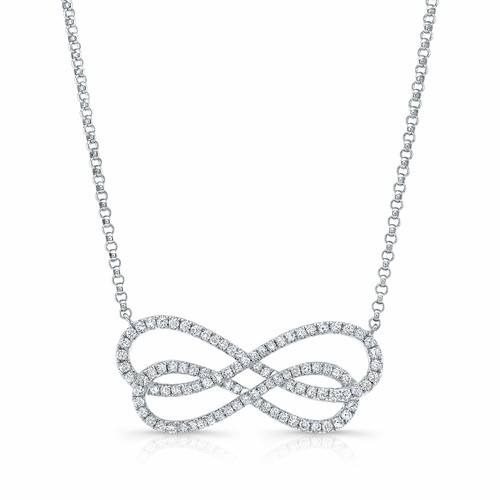 14k weißgold diamant infinity - 14k,