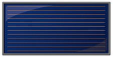 Solarkollektor / Flachkollektor /  Horizontal - 2,5 m² 
